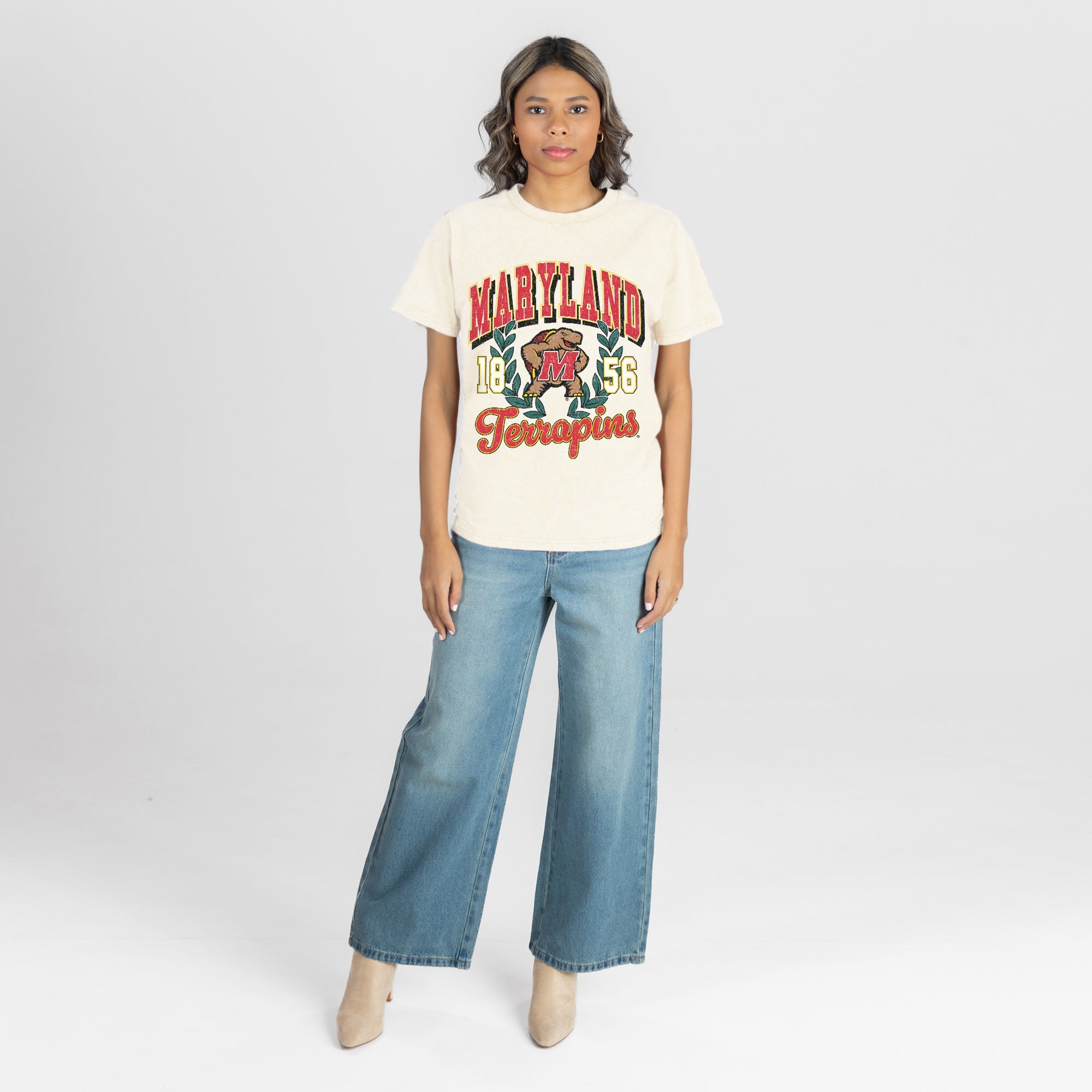 MARYLAND TERRAPINS RAISED ON VICTORY CLASSIC FIT COTTON BLEND CREWNECK TEE