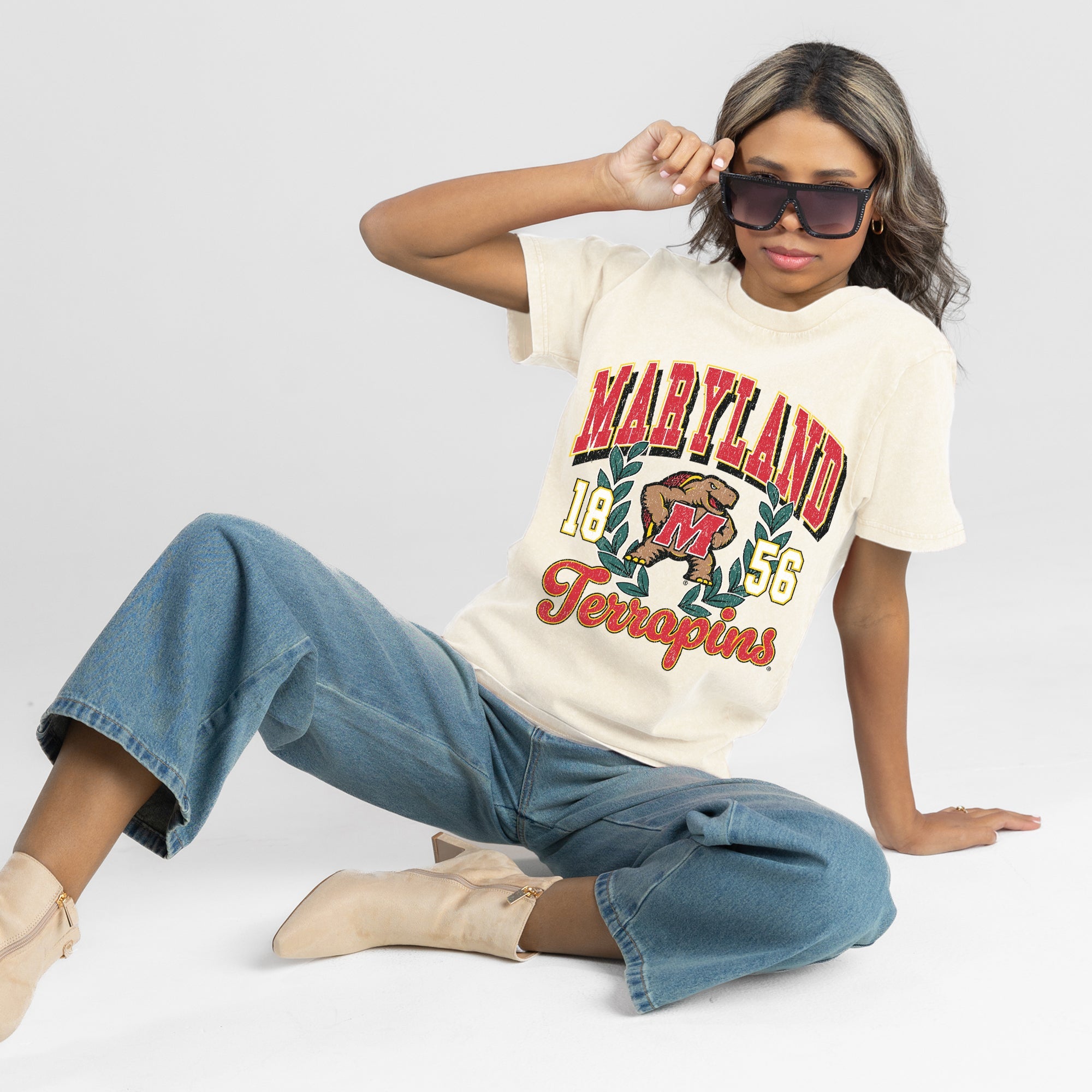 MARYLAND TERRAPINS RAISED ON VICTORY CLASSIC FIT COTTON BLEND CREWNECK TEE