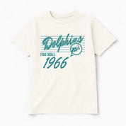 MIAMI DOLPHINS OLD SCHOOL CLASSIC FIT COTTON BLEND CREWNECK TEE