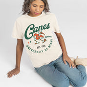 MIAMI HURRICANES YOU KNOW OUR NAME CLASSIC FIT COTTON BLEND CREWNECK TEE