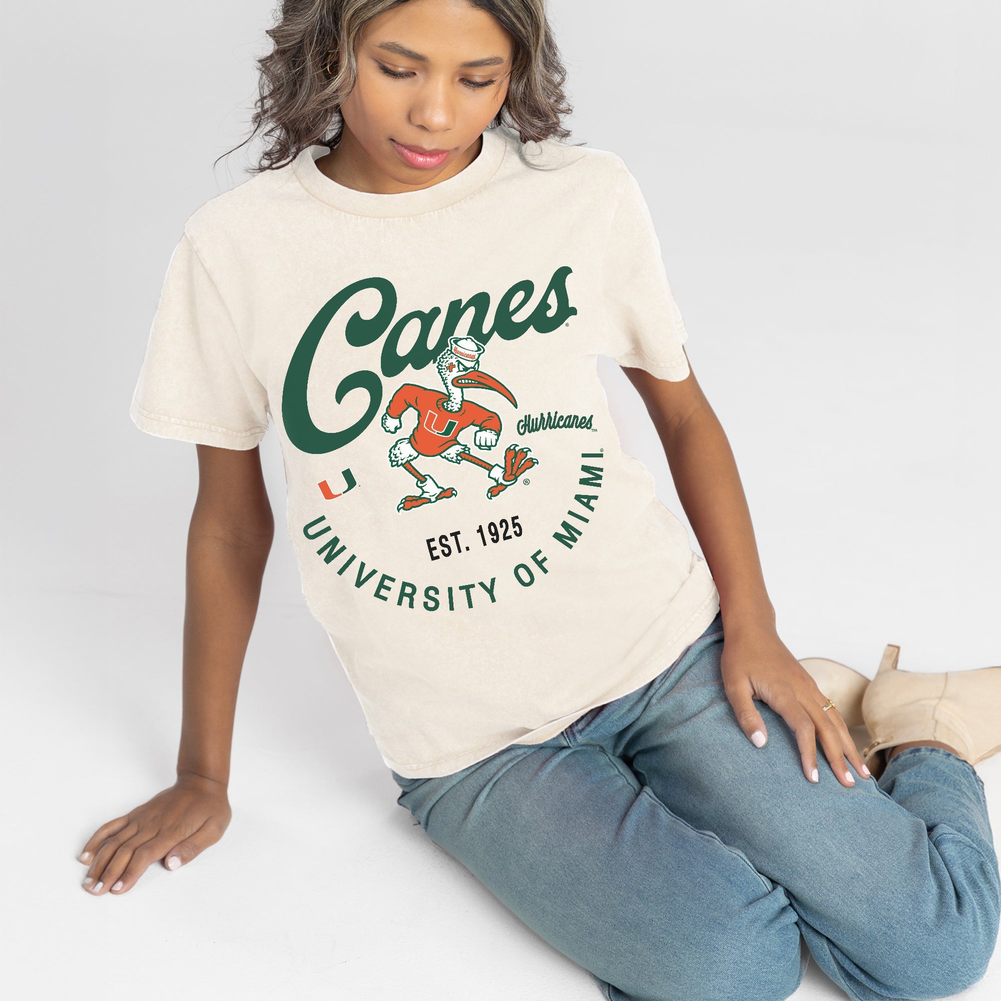 MIAMI HURRICANES YOU KNOW OUR NAME CLASSIC FIT COTTON BLEND CREWNECK TEE