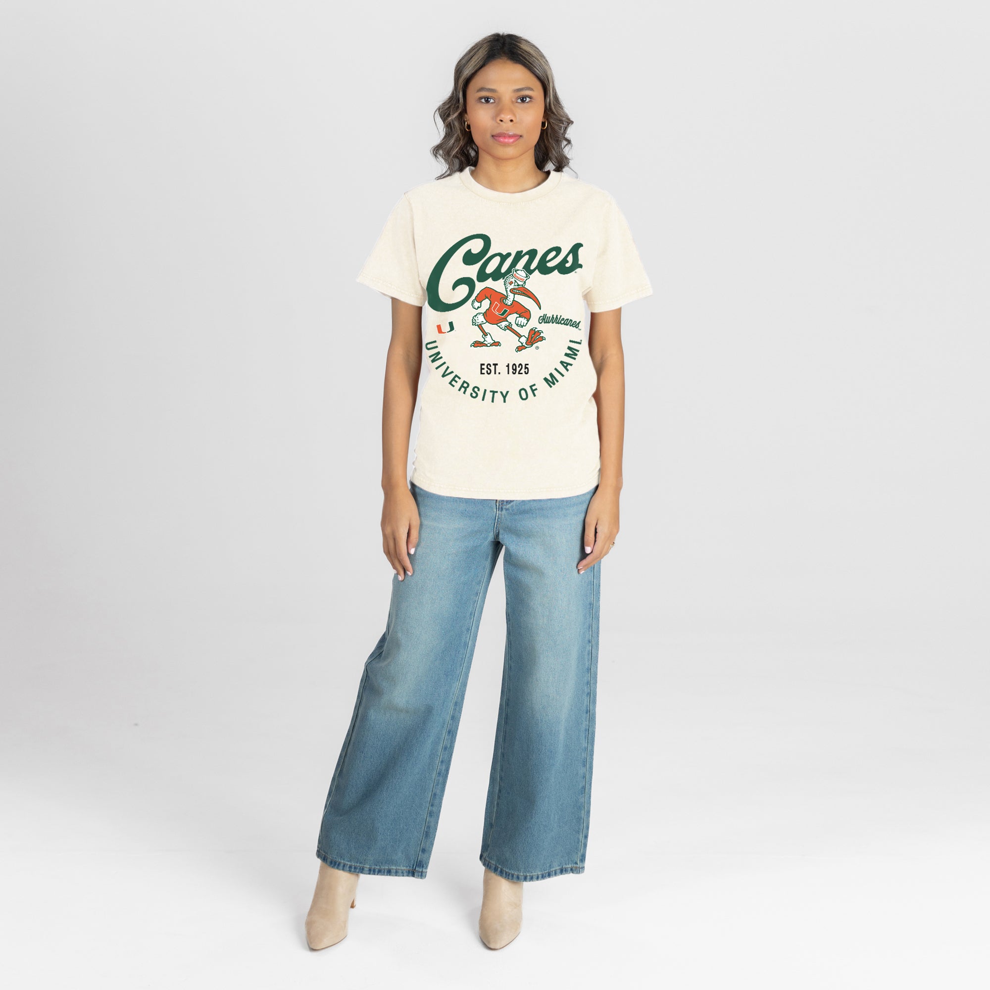 MIAMI HURRICANES YOU KNOW OUR NAME CLASSIC FIT COTTON BLEND CREWNECK TEE