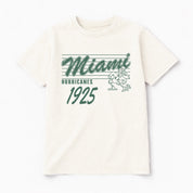 MIAMI HURRICANES OLD SCHOOL CLASSIC FIT COTTON BLEND CREWNECK TEE