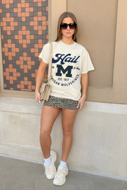 MICHIGAN WOLVERINES YOU KNOW OUR NAME CLASSIC FIT COTTON BLEND CREWNECK TEE