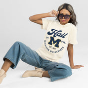 MICHIGAN WOLVERINES YOU KNOW OUR NAME CLASSIC FIT COTTON BLEND CREWNECK TEE