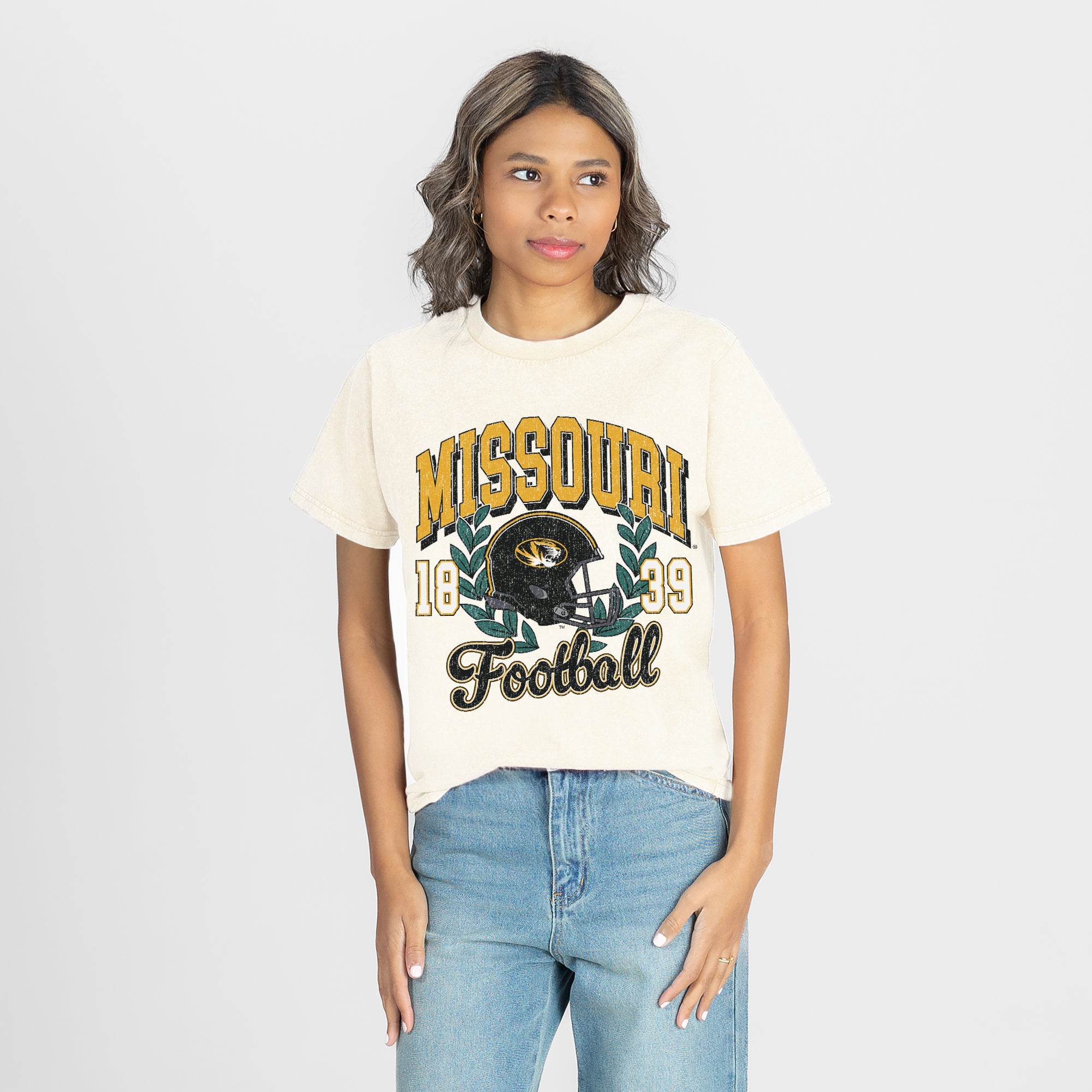 MISSOURI TIGERS RAISED ON VICTORY CLASSIC FIT COTTON BLEND CREWNECK TEE