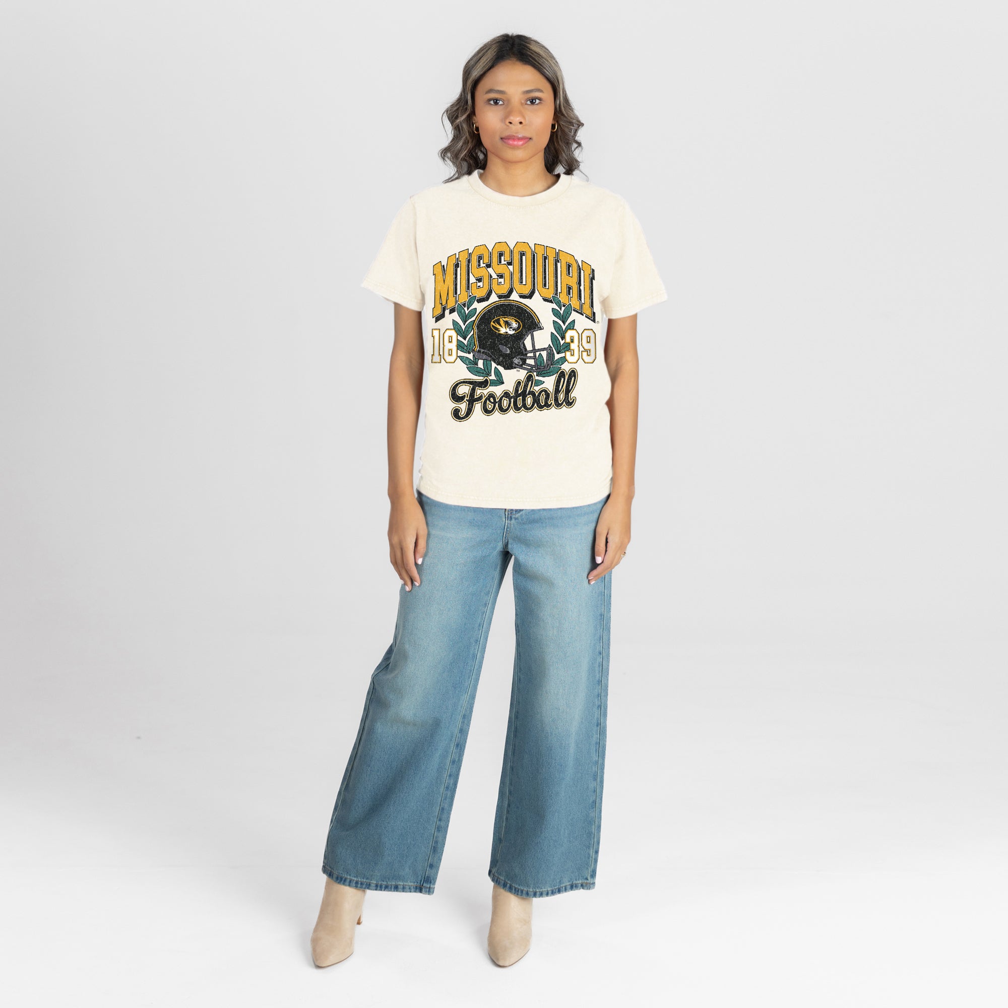 MISSOURI TIGERS RAISED ON VICTORY CLASSIC FIT COTTON BLEND CREWNECK TEE