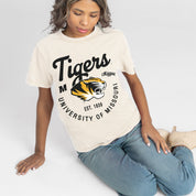 MISSOURI TIGERS YOU KNOW OUR NAME CLASSIC FIT COTTON BLEND CREWNECK TEE