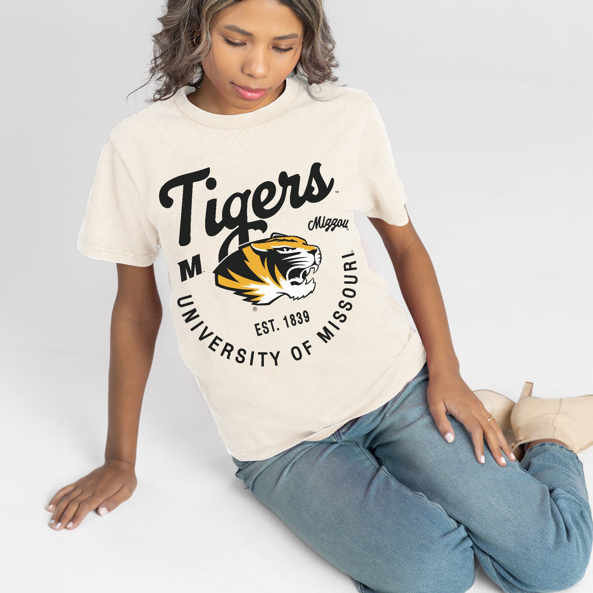 MISSOURI TIGERS YOU KNOW OUR NAME CLASSIC FIT COTTON BLEND CREWNECK TEE