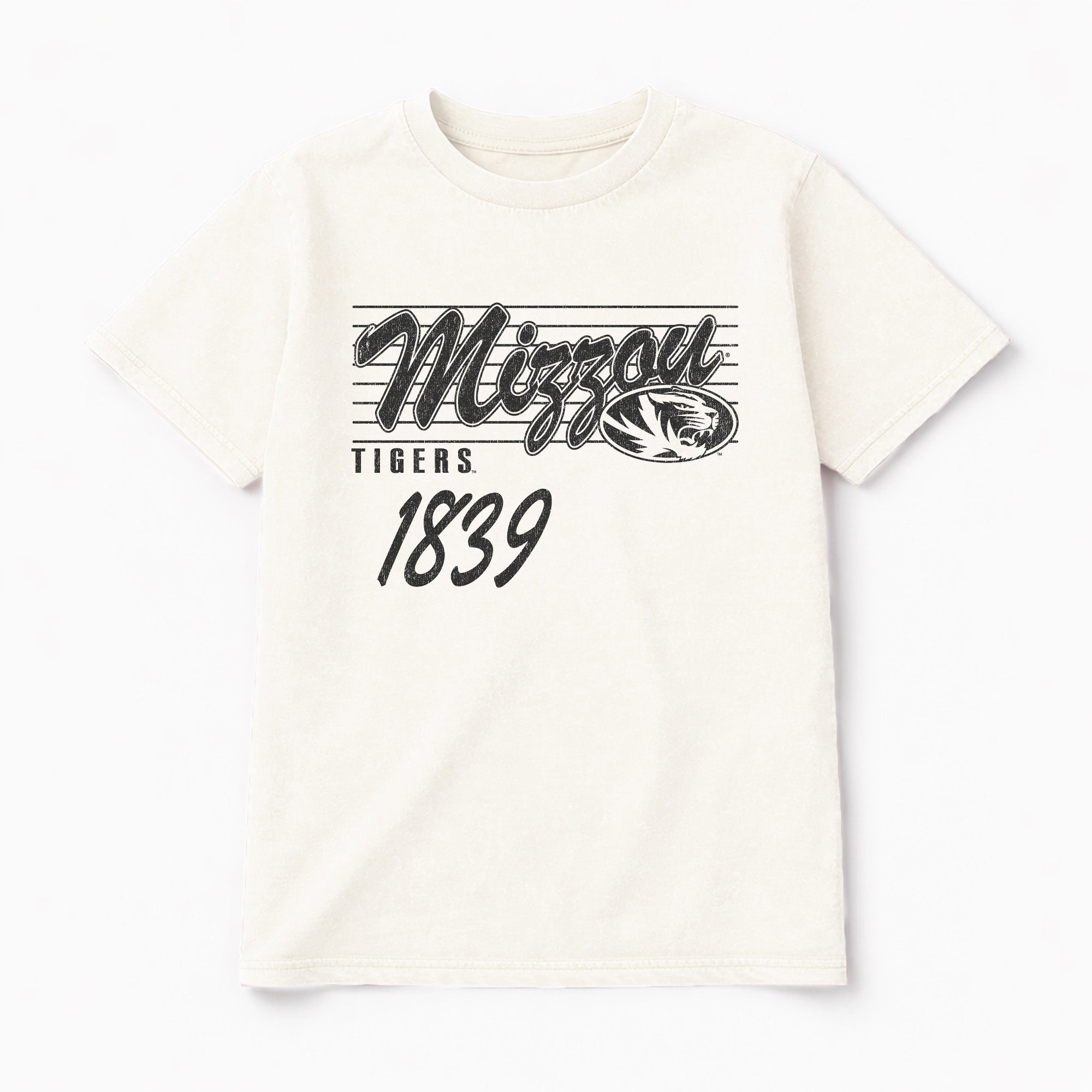 MISSOURI TIGERS OLD SCHOOL CLASSIC FIT COTTON BLEND CREWNECK TEE