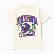 MINNESOTA VIKINGS RAISED ON VICTORY CLASSIC FIT COTTON BLEND CREWNECK TEE