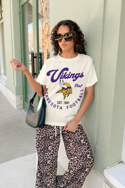 MINNESOTA VIKINGS YOU KNOW OUR NAME CLASSIC FIT COTTON BLEND CREWNECK TEE