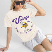 MINNESOTA VIKINGS YOU KNOW OUR NAME CLASSIC FIT COTTON BLEND CREWNECK TEE