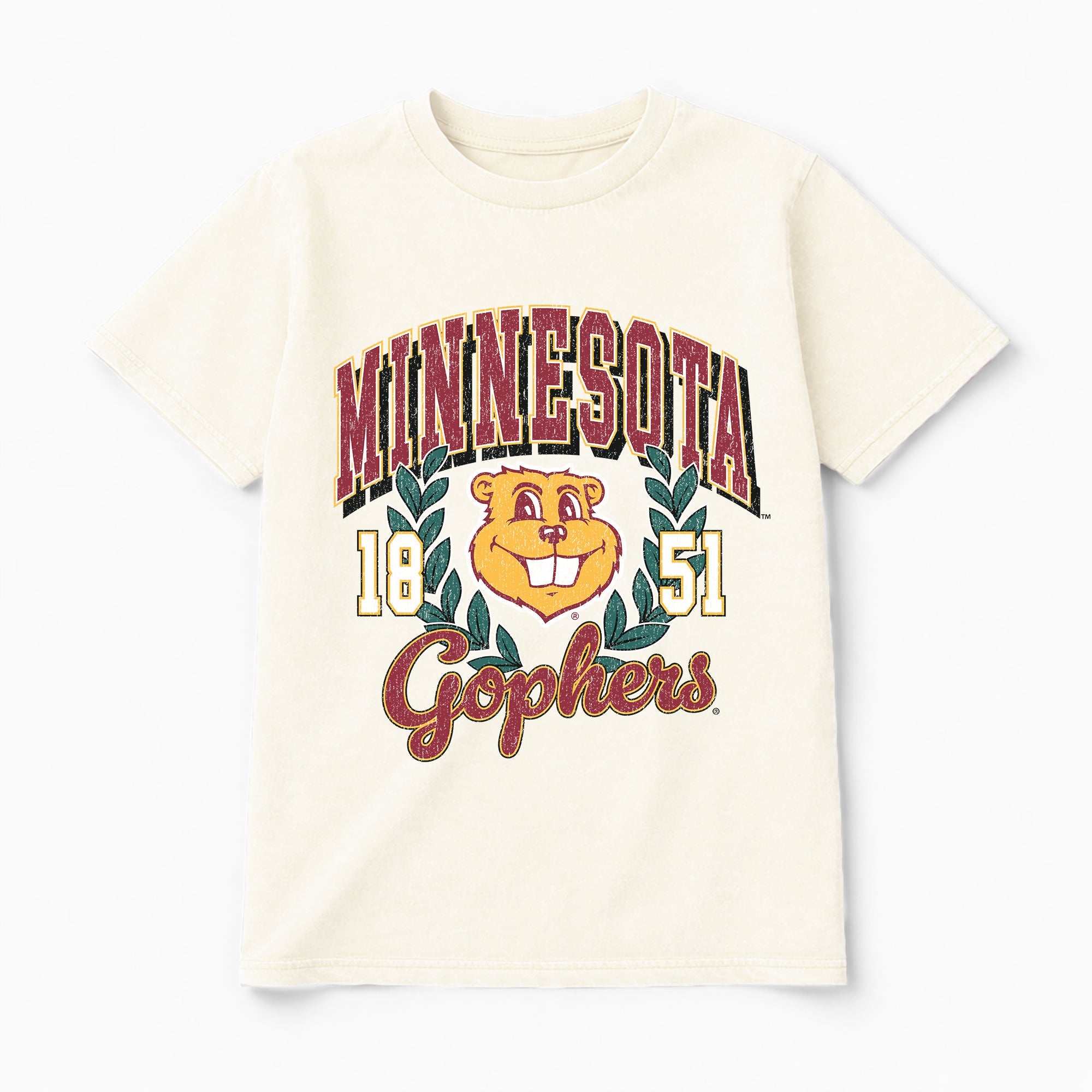 MINNESOTA GOLDEN GOPHERS RAISED ON VICTORY CLASSIC FIT COTTON BLEND CREWNECK TEE
