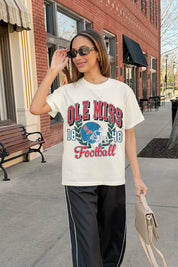 OLE MISS REBELS RAISED ON VICTORY CLASSIC FIT COTTON BLEND CREWNECK TEE