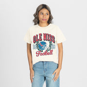 OLE MISS REBELS RAISED ON VICTORY CLASSIC FIT COTTON BLEND CREWNECK TEE