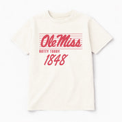 OLE MISS REBELS OLD SCHOOL CLASSIC FIT COTTON BLEND CREWNECK TEE