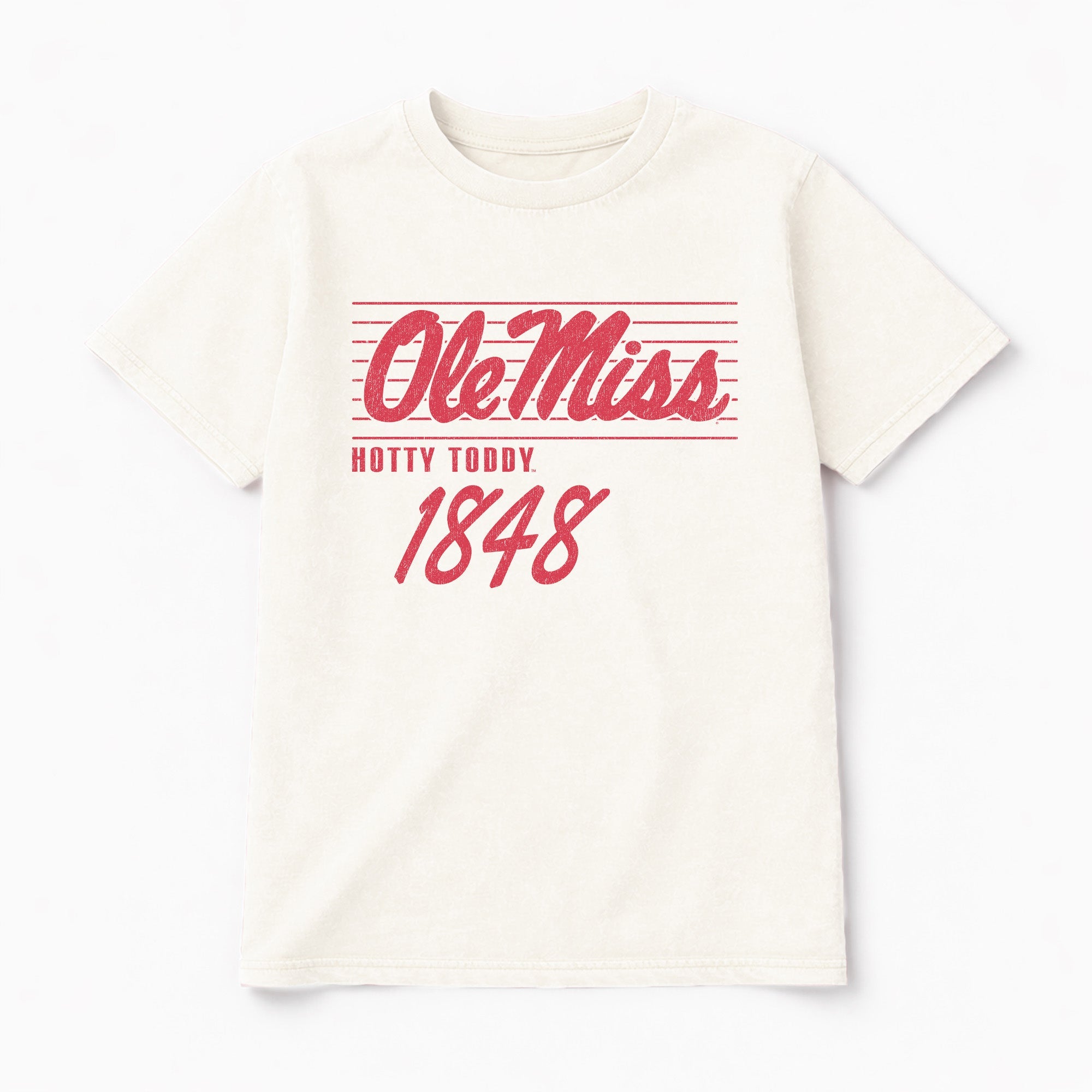 OLE MISS REBELS OLD SCHOOL CLASSIC FIT COTTON BLEND CREWNECK TEE
