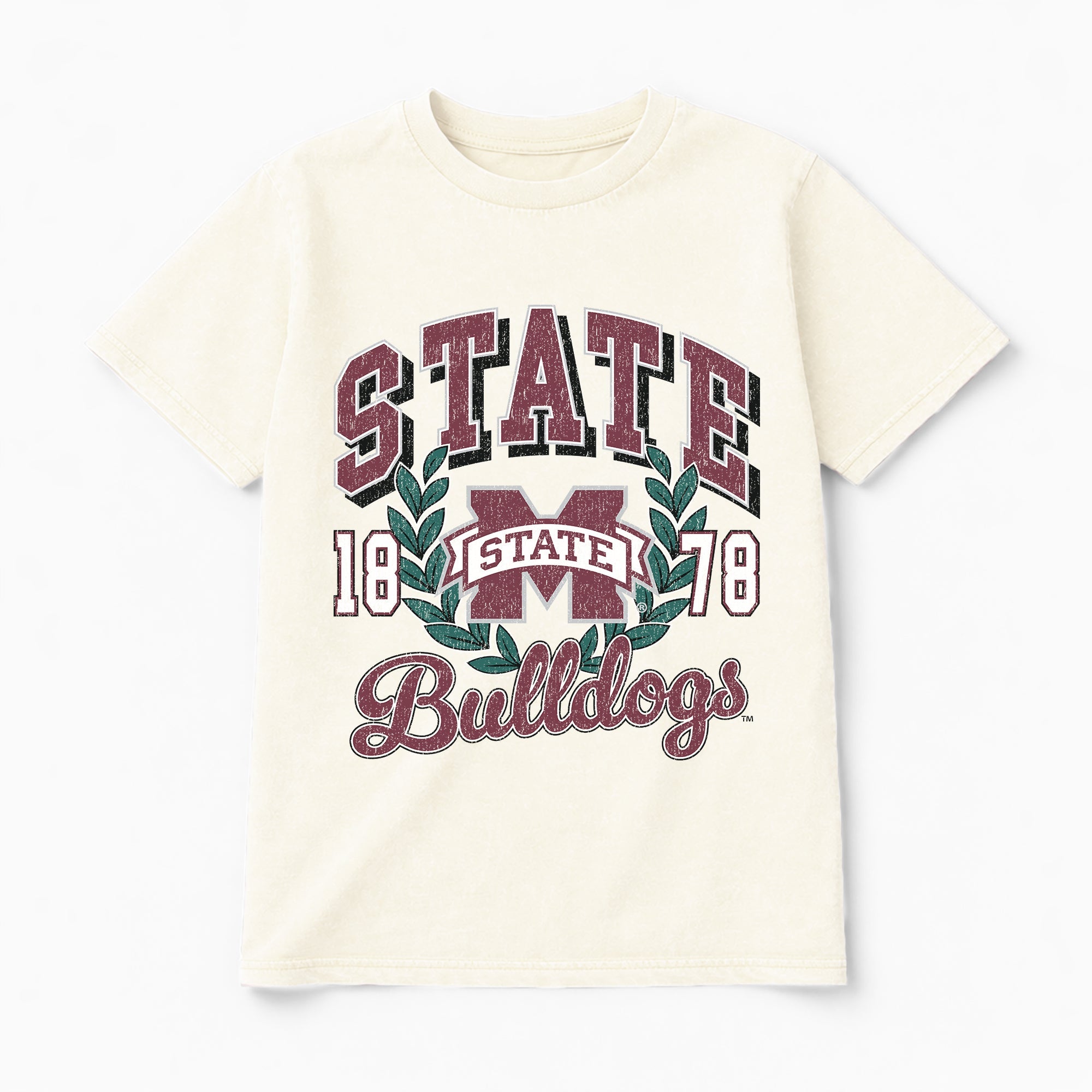 MISSISSIPPI STATE BULLDOGS RAISED ON VICTORY CLASSIC FIT COTTON BLEND CREWNECK TEE