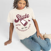 MISSISSIPPI STATE BULLDOGS YOU KNOW OUR NAME CLASSIC FIT COTTON BLEND CREWNECK TEE