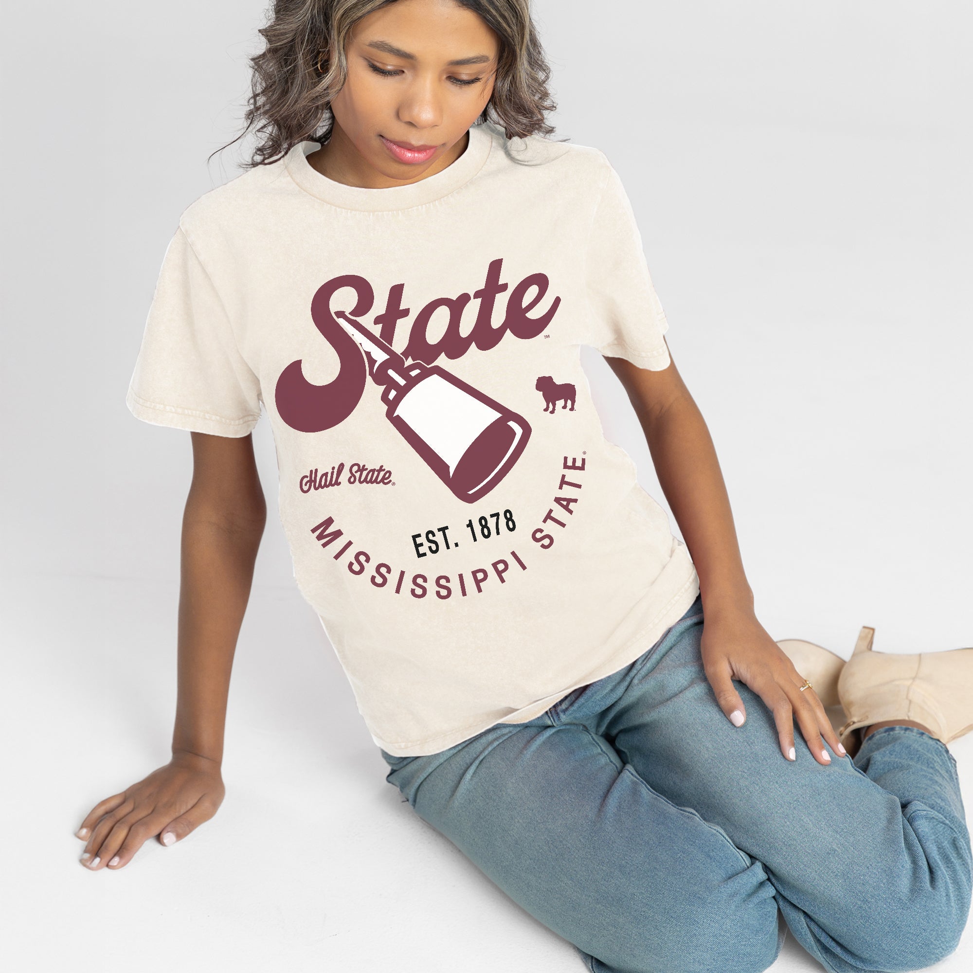 MISSISSIPPI STATE BULLDOGS YOU KNOW OUR NAME CLASSIC FIT COTTON BLEND CREWNECK TEE