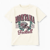 MONTANA GRIZZLIES RAISED ON VICTORY CLASSIC FIT COTTON BLEND CREWNECK TEE