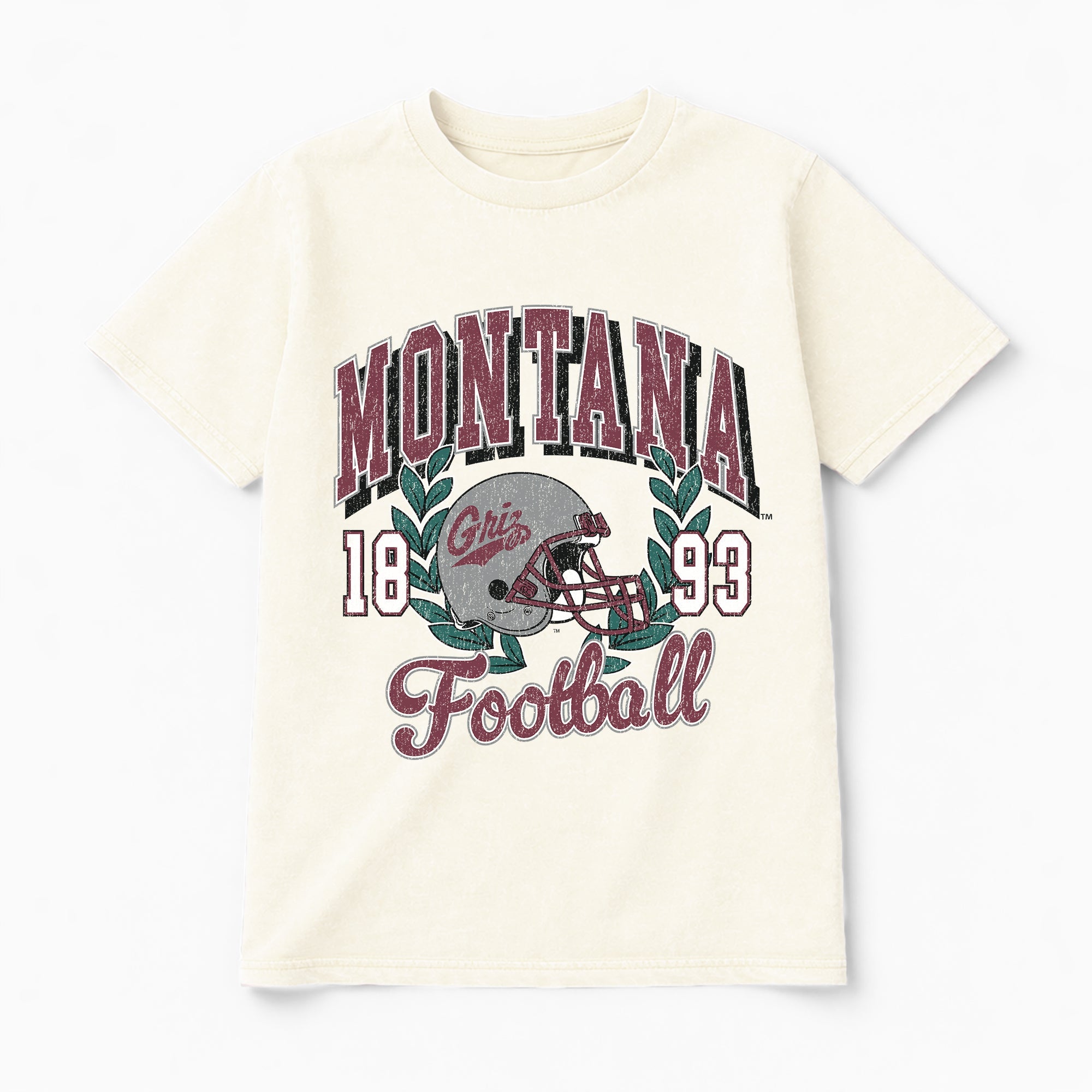 MONTANA GRIZZLIES RAISED ON VICTORY CLASSIC FIT COTTON BLEND CREWNECK TEE