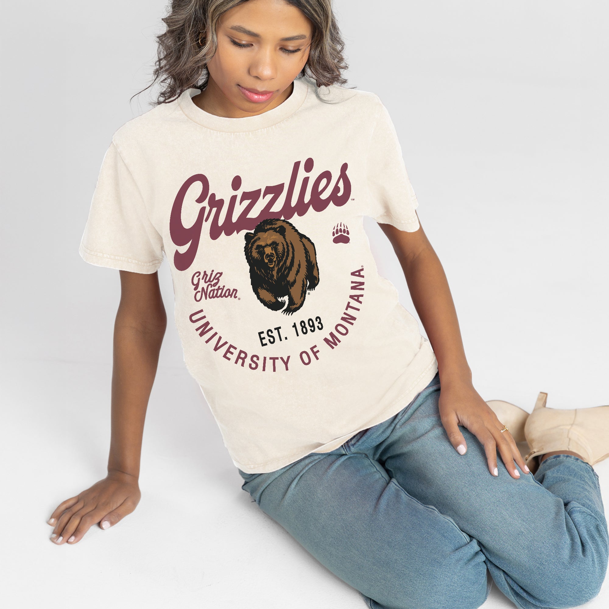 MONTANA GRIZZLIES YOU KNOW OUR NAME CLASSIC FIT COTTON BLEND CREWNECK TEE