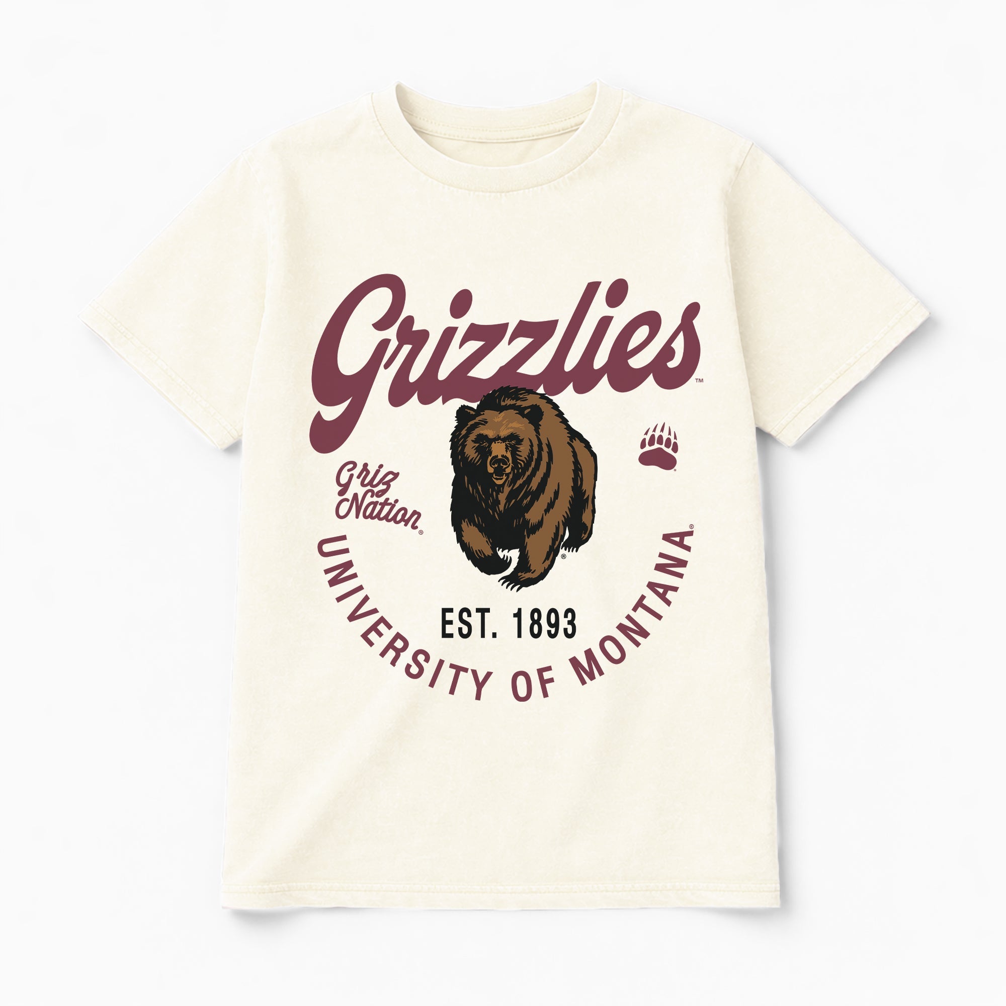 MONTANA GRIZZLIES YOU KNOW OUR NAME CLASSIC FIT COTTON BLEND CREWNECK TEE