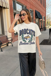MONTANA STATE BOBCATS RAISED ON VICTORY CLASSIC FIT COTTON BLEND CREWNECK TEE