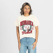 NEBRASKA CORNHUSKERS RAISED ON VICTORY CLASSIC FIT COTTON BLEND CREWNECK TEE