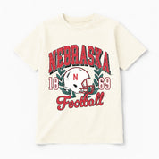 NEBRASKA CORNHUSKERS RAISED ON VICTORY CLASSIC FIT COTTON BLEND CREWNECK TEE