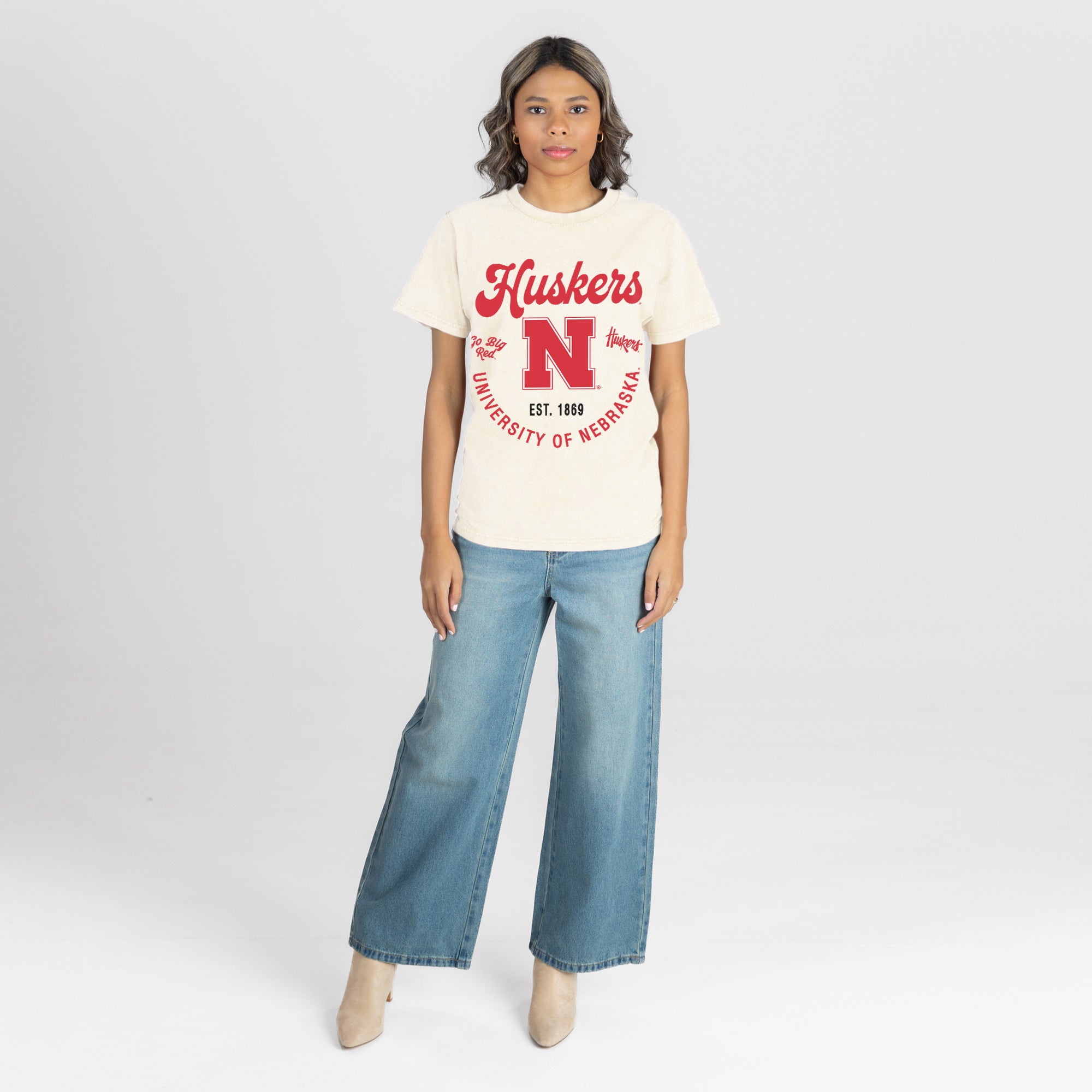 NEBRASKA CORNHUSKERS YOU KNOW OUR NAME CLASSIC FIT COTTON BLEND CREWNECK TEE