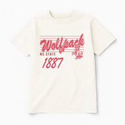 NORTH CAROLINA STATE WOLFPACK OLD SCHOOL CLASSIC FIT COTTON BLEND CREWNECK TEE