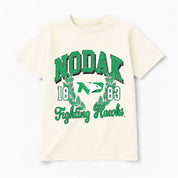 NORTH DAKOTA FIGHTING HAWKS RAISED ON VICTORY CLASSIC FIT COTTON BLEND CREWNECK TEE