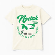 NORTH DAKOTA FIGHTING HAWKS YOU KNOW OUR NAME CLASSIC FIT COTTON BLEND CREWNECK TEE