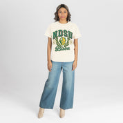 NORTH DAKOTA STATE BISON RAISED ON VICTORY CLASSIC FIT COTTON BLEND CREWNECK TEE