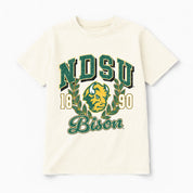 NORTH DAKOTA STATE BISON RAISED ON VICTORY CLASSIC FIT COTTON BLEND CREWNECK TEE
