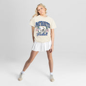 NEW ENGLAND PATRIOTS RAISED ON VICTORY CLASSIC FIT COTTON BLEND CREWNECK TEE