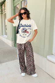 NEW ENGLAND PATRIOTS YOU KNOW OUR NAME CLASSIC FIT COTTON BLEND CREWNECK TEE