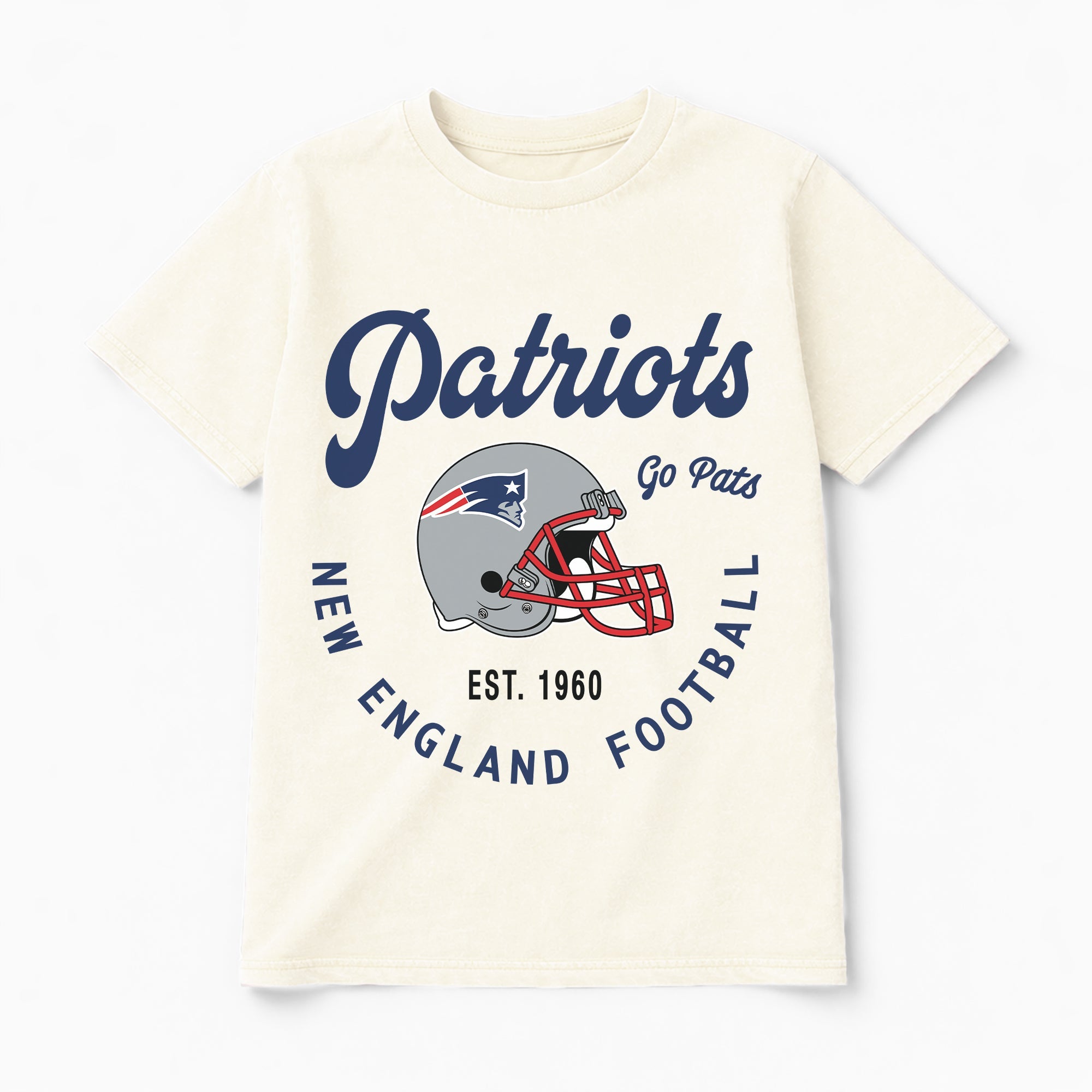 NEW ENGLAND PATRIOTS YOU KNOW OUR NAME CLASSIC FIT COTTON BLEND CREWNECK TEE