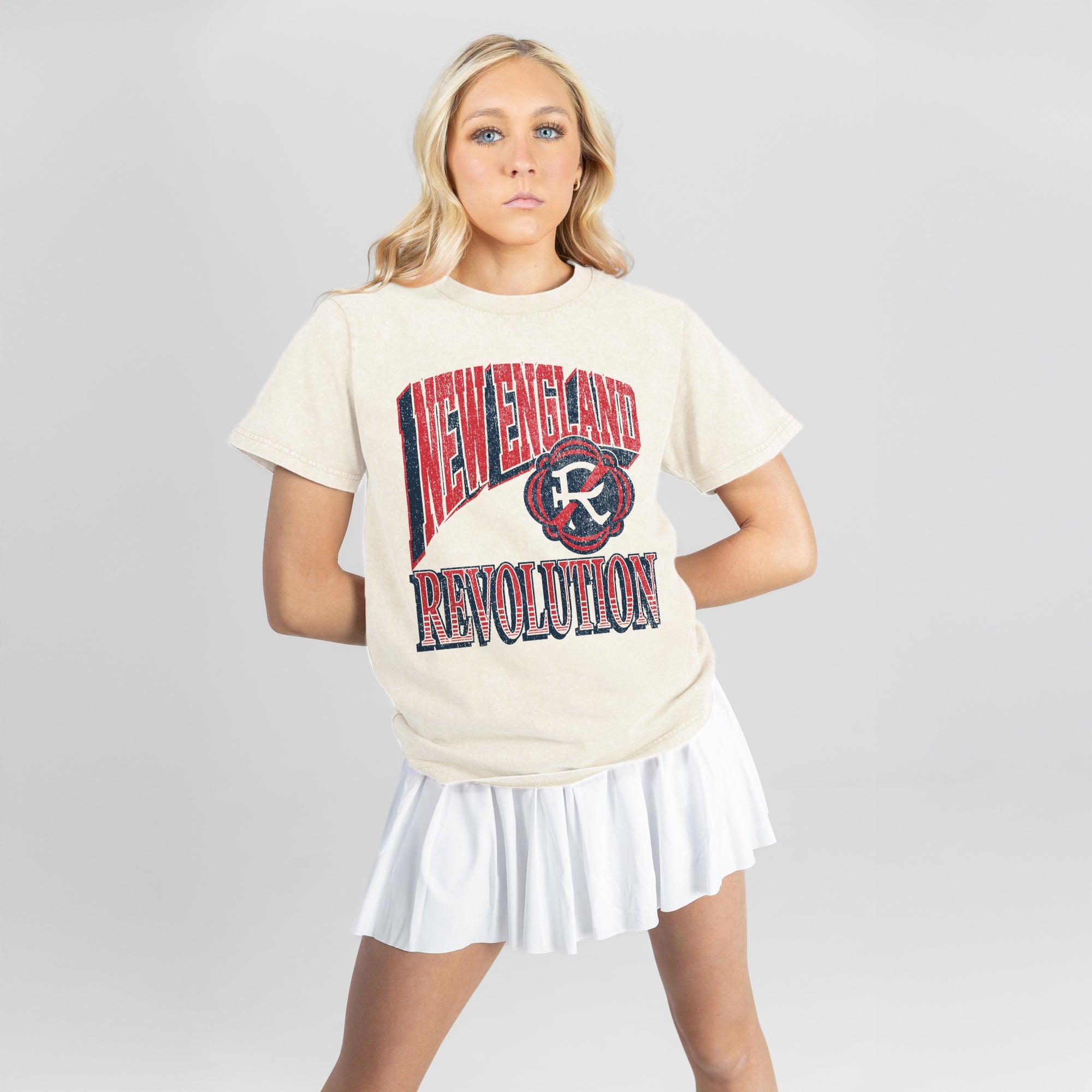 NEW ENGLAND REVOLUTION VICTORY PRIME CLASSIC FIT COTTON BLEND CREWNECK TEE