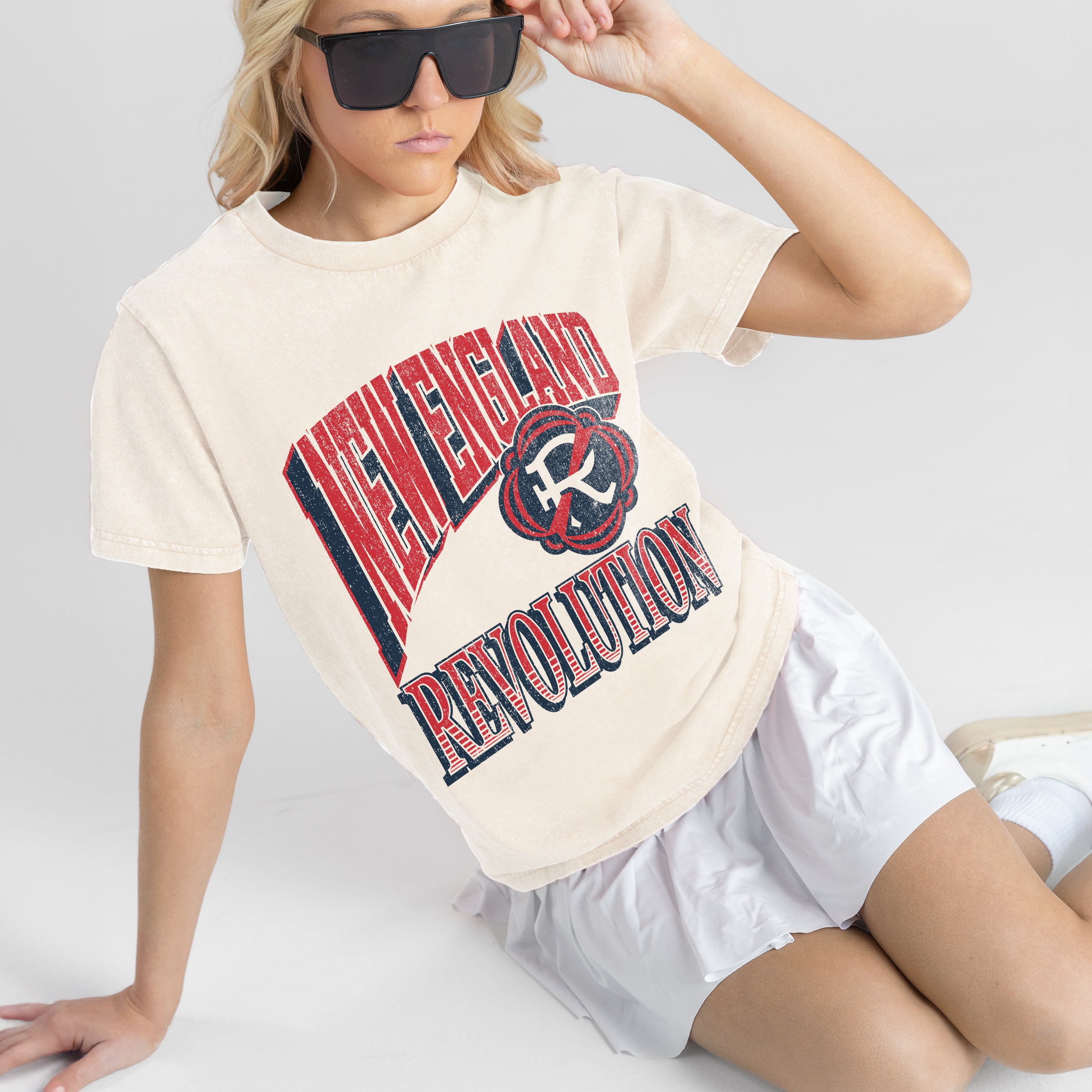 NEW ENGLAND REVOLUTION VICTORY PRIME CLASSIC FIT COTTON BLEND CREWNECK TEE