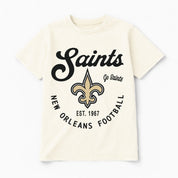 NEW ORLEANS SAINTS YOU KNOW OUR NAME CLASSIC FIT COTTON BLEND CREWNECK TEE
