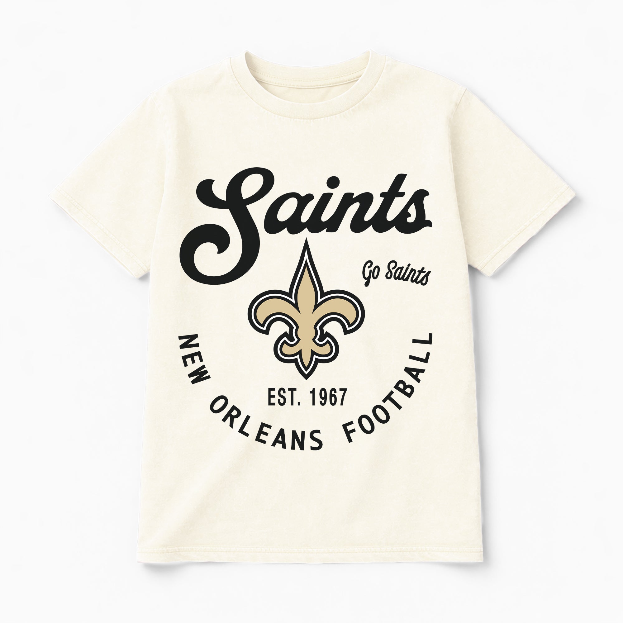 NEW ORLEANS SAINTS YOU KNOW OUR NAME CLASSIC FIT COTTON BLEND CREWNECK TEE