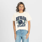 NEVADA WOLF PACK RAISED ON VICTORY CLASSIC FIT COTTON BLEND CREWNECK TEE
