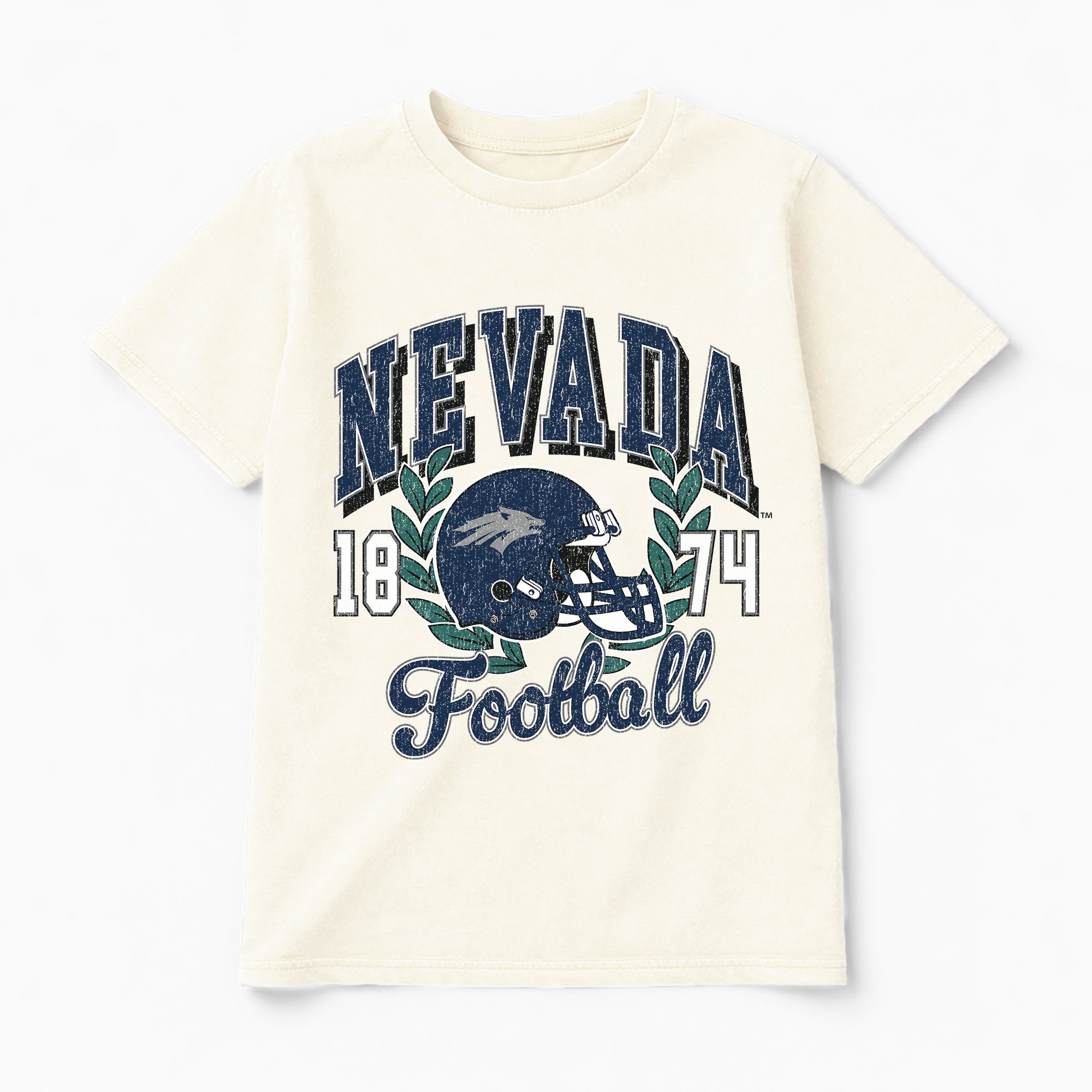 NEVADA WOLF PACK RAISED ON VICTORY CLASSIC FIT COTTON BLEND CREWNECK TEE