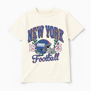 NEW YORK GIANTS RAISED ON VICTORY CLASSIC FIT COTTON BLEND CREWNECK TEE