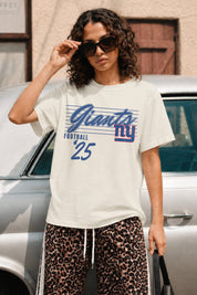 NEW YORK GIANTS OLD SCHOOL CLASSIC FIT COTTON BLEND CREWNECK TEE