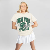 NEW YORK JETS RAISED ON VICTORY CLASSIC FIT COTTON BLEND CREWNECK TEE